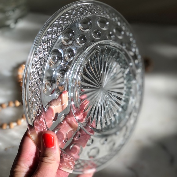 Vintage Embellished Circle Glass Tray - Picture 4 of 5